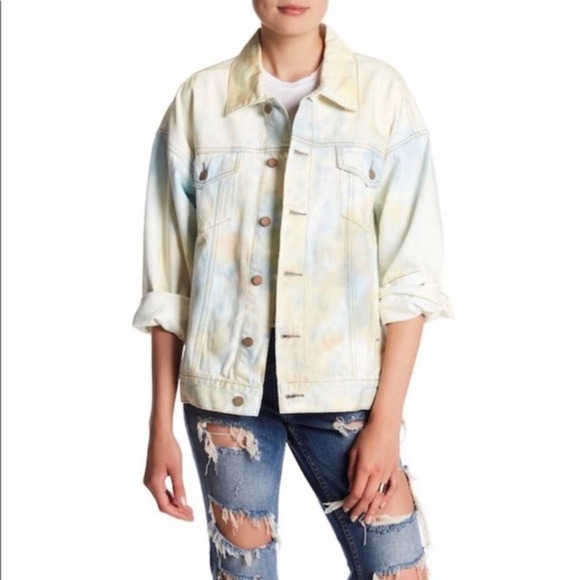 Tie Dye Denim Jacket Size 